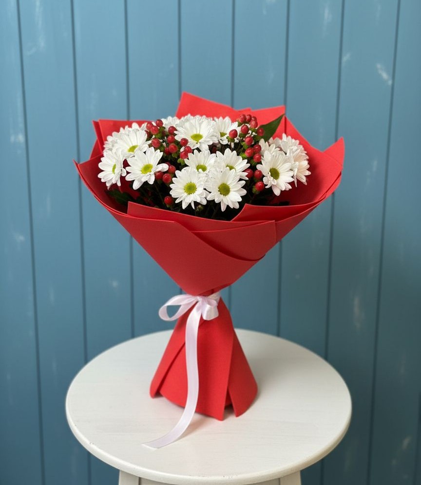 Букет цветов из: Хризантемы в Красный Луч