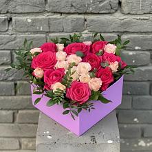 Цветочная композиция из Розы в коробке в Красный Луч