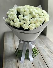 Букет 35 Белых роз #REPLACE_PRED# Красный Луч