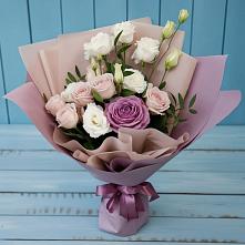 Букет цветов из:  Розы и Лизиантусы в Красный Луч