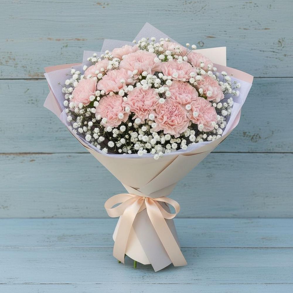 Букет цветов из: Гвоздики в Красный Луч