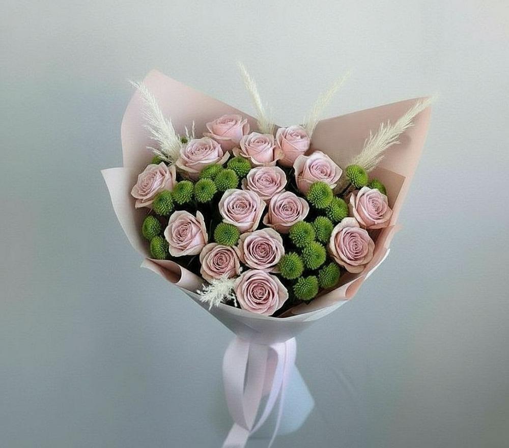 Букет цветов из: Розы и Хризантемы в Красный Луч