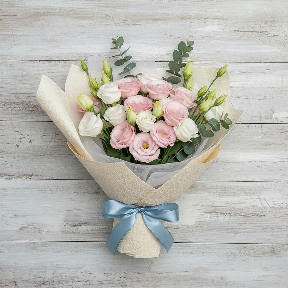 Букет цветов из: Лизиантусы в Красный Луч